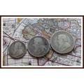 1893 ZAR Partial Coin Set, Circulated Coins, Difficult to Collect Because they are RARE Finds!!!