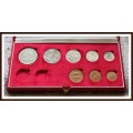 1977 S.A Set the Uncirculated, Nickel Coins in Long Red Box, as per Photo.