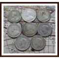 Collections the S.A. Tickey, the 1932 to 1939, Partial Set, Conditions, as per Photo.