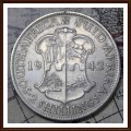 1942 Uni. of S. A. 2 Shillings, Circulated Coin, Judge Conditions for Yourself, as per Photo.