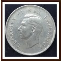 1943 Uni. of S. A. 2 Shillings, Circulated Coin, Judge Cond. for Yourself, as per Photo.