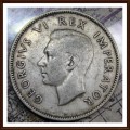 1944 Uni. of S. A. 2 Shillings, Circ. Coin, Low Mintage 225.000, Judge for Yourself, as per Photo.