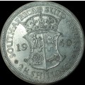 1940 Uni. of S. A. 2 1/2 Shillings, Coin in Circulated Conditions, as per Photo.