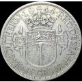 1944: Southern Rhodesia: Half Crown  in Circulated  Conditions, as per Photo.