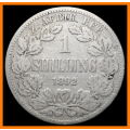 Z.A.R : One Shillings 1892 : Coin in Circulated Conditions Only 129.627 Minted, Please as per Photo.