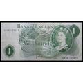 ENGLAND BANK NOTE : ONE POUND :  Circulated Note : Good Conditions, as per Photo.