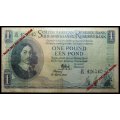 South African Bank Note : ONE POUND / EEN POND : 21 APRIL 1950 : (2nd  ISSUE) MH de K, as per Photo