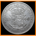 1940 Union of S.A. 2 1/2 Shillings  in (Cleaned Conditions), Description Below, as per Photo.