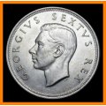 1949 : Union of  S. A. : 5 Shillings :  Coin in AUNC. Conditions, as per Photo.