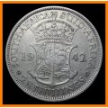 1942 Union of S.A. 2 1/2 Shillings  in (Circulated  Conditions), as per Photo.