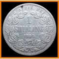 1895 : Z.A.R.. : One Shilling : Circulated Coin, as per Photo.