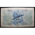 1962 S. A. Bank Note :  TWEE RAND/TWO RAND  : G. RISSIK : (FIRST & ONLY ISSUE). as per Photo.