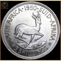 1950 Union of S.A. : Five Shillings: Excellent Coin in Almost UNC Condition, As per Photo.