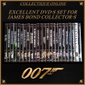 EXCELLENT 22 DVD`S SET FOR,  JAMES BOND COLLECTOR`S, (ISSUE 2020). As per Photo.