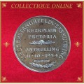 1954 : (STG) Silver Medallion : Unveiling of the Paul Kruger Statue. DESCRIP. BELOW.