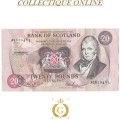 BANK OF SCOTLAND :  TWENTY POUNDS : DATE : 12TH JANUARY 1993.  As per Photo.