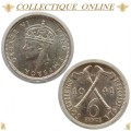 1941 : SOUTHERN RHODESIA : 6 PENCE: COIN IN AU 53  :  LOW Minted  300,000 : GRADED by S.A.N.G.S.