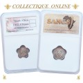 1932 : UNION S. A. : THREE PENCE : UNC DETAILS SCRATCHED : Minted 2.621.962 : GRADED by S.A.N.G.S.