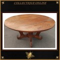 Lovely Vintage Round Wooden Table. As Per Photo.
