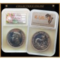 1947 : UNION S. A. : 5 SHILLINGS : COIN IN PROOF DETAILS STAINED : Mint 5600  : GRADED by S.A.N.G.S.