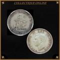1945 : UNION S. A : 1 SHILLING : RARE IN HIGH GRADE  VERY LOW Minted 54.266 : GRADED by S.A.N.G.S.
