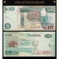 BANK OF ZAMBIA  : 10 KWACHA  : Circulated Note in Good Conditions. As Per Photo.