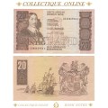 1990 : S. A. Bank Note : TWENTY RAND / TWINTIG RAND : CL STALS : FIRST ISSUE.