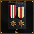 WW II : THE AFRICA STAR  and THE ITALY STAR : DECORATION AWARDED TO M.A. WILKINSON P4945
