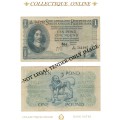 S. A. Bank Note : EEN POND/ONE POUND :  M. H. DE KOCK : DATE: 3. 9. 57. : THIRD ISSUE.
