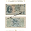 S. A. Bank Note : EEN POND/ONE POUND :  M. H. DE KOCK : DATE: 8. 2. 56. : THIRD ISSUE.