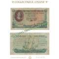 S. A. Bank Note : TEN RAND/TIEN RAND :  M. H. DE KOCK : DATE 1961 : ONLY ISSUE.
