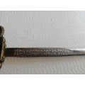 Brass and steel "sword" letter opener