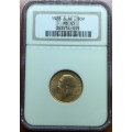 2ND FINEST - 1928 UNION 1 FULL SOVEREIGN ** MS65 ** IN BRILLIANT UNC -NGC GRADE 7.948gr 22KT RARE