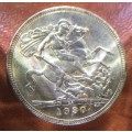 1929 SA UNION 1 FULL SOVEREIGN * SA MINT MARK* IN UNC CONDITION 7.948gr 22KT - TOP COIN !