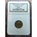 1892 ZAR GOLD 1/2 POND *DOUBLE SHAFT** AU55 ** NGC GRADED HERNS -XF R30,000 & UNC R60,000