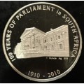 *BUCKS 'n GEMS 7tH BIRTHDAY*ZAR 100 YEARS OF PARLIAMENT* MINTED - PURE 999.9 SILVER COLLECTOR SERIES