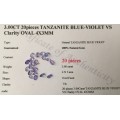 CERTIFIED 3.00cts TANZANITE - OVAL CUT - EXCELLENT TOP COLOR -  20 STONES MIXED SIZES