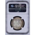 1894 GREAT BRITAIN - 1/2 CROWN - 2.5 SHILLING - MINTSTATE - MS62 - NGC GRADE - HIGH BOOK VALUE