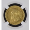 BnG 7th birthday SALE - 1895 ZAR 1 POND ** AU55 **--- NGC GRADED HIGH HERNS VALUE R95000.00 IN UNC