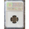 2ND FINEST  -1897 ZAR 6 PENCE - MS64 - NGC GRADED - 2ND FINEST KNOWN - WITH ONLY 9 IN MS65