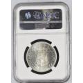 3RD FINEST - 1959 UNION UNC 2.5 SHILLING COIN - GRADED BY NGC - MS63 -HIGH GRADE - MINTAGE 46,893