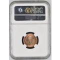 FINEST KNWON - 1959 UNION UNC 1/4 PENNY -GRADED BY NGC- MS65RB -HIGHEST GRADE - ONLY 3 IN MS65RB
