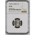 3rd FINEST - 1948 UNION 6 PENCE - PF66 - NGC GRADE - ONLY 1120 MINTED - COIN 5 OF 9 ON AUCTION