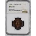 3rd FINEST - 1948 UNION 1/2 PENNY - PF64RB - NGC GRADE - ONLY 1120 MINTED - COIN 8 OF 9 ON AUCTION