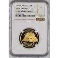 1995 NATURA 1/2oz GOLD 24kt "WHITE RHINO" - PF69 ULTRA CAMEO - NGC GRADED FINEST KNOWN
