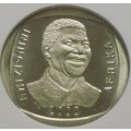 2000 MANDELA SMILEY R5 COIN BRILLIANT UNCIRCULATED R5 COIN from sealed BAG as from mint
