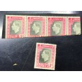 South African STAMP SET "CORONATION" 1937 MAY 12 - 1/2d & 1d - 8 STAMPS - 1 BID FOR ALL