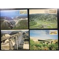 1984 POSTCARD SET OF 4 - BRIDGES OF SA - LIKE NEW - BID PER CARD x4 - UN-USED
