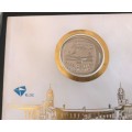 sale 1994 INAUGURATION R5 PROOF R5 COIN FDC - MANDELA AUTOPEN SIGNATURE -WITH FDC COVER - PROOF COIN