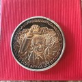 USA .999 - 100 mills MANDELA MEDAL - DOLLARS ISSUE copy - IN RED BOX - BLUE TONED